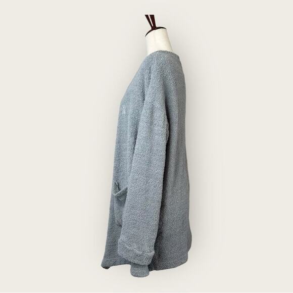 EUC | Laundry | Fleece Open Bath Robe | Gray | 1X - Picture 3 of 12